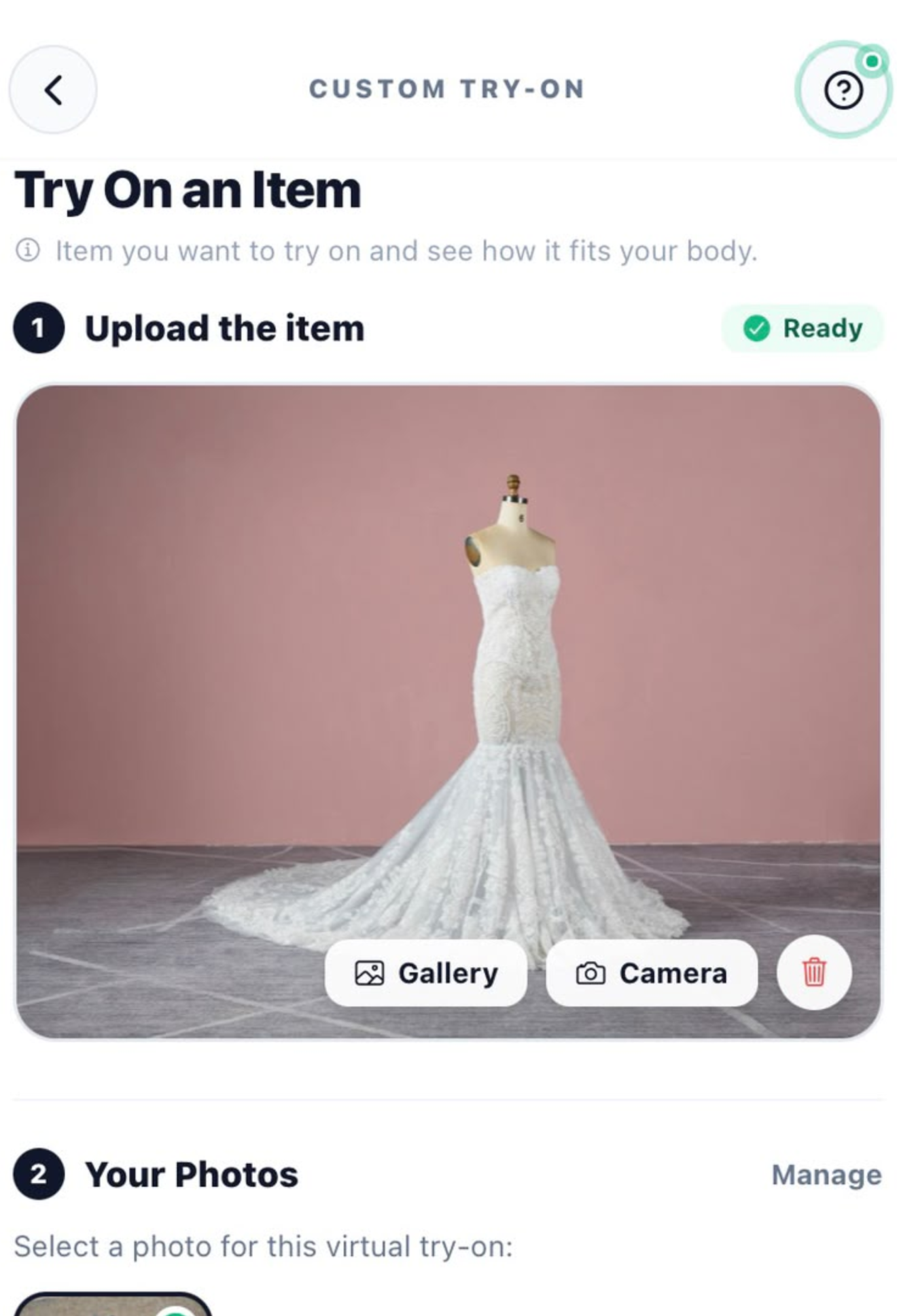 Step 1: choose an item